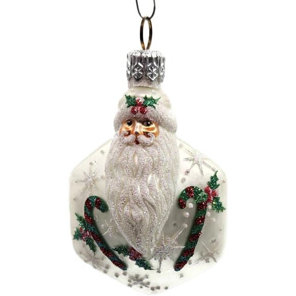 Patricia Breen Snowflake Noel Santa Claus Candy Canes Christmas Tree Ornament - Picture 2 of 10